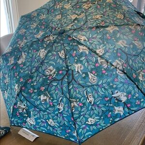 Floral Blue Compact Umbrella